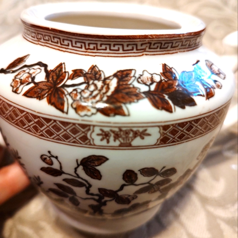 🍂⛩️🍂Beautiful True Antique Nasco Japan Asian Oriental Ceramic Sugar Bowl & Lid - Picture 2 of 14
